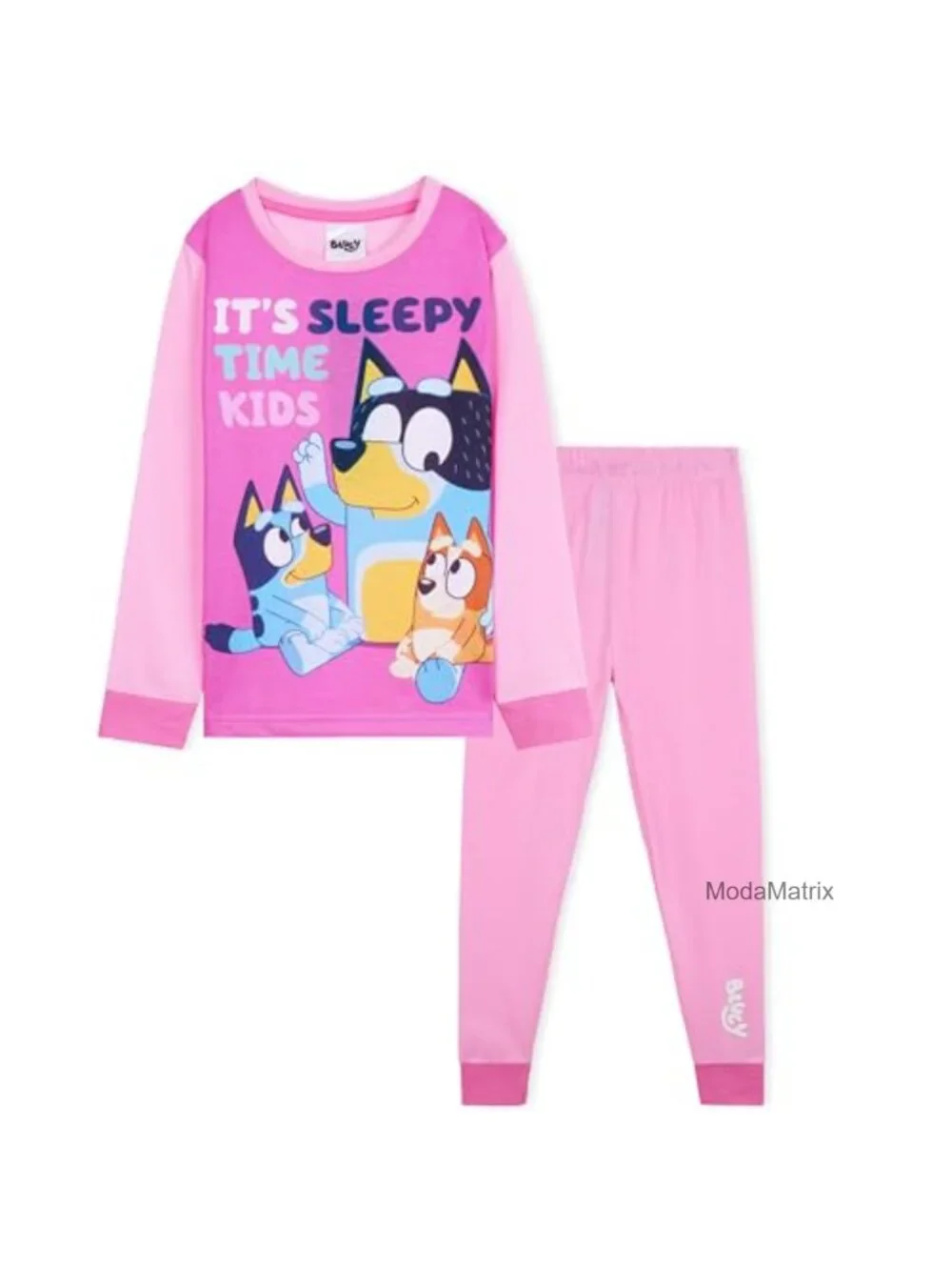 Bluey Girls Pajama Set Long Sleeve 2 Piece Kids Sleepwear